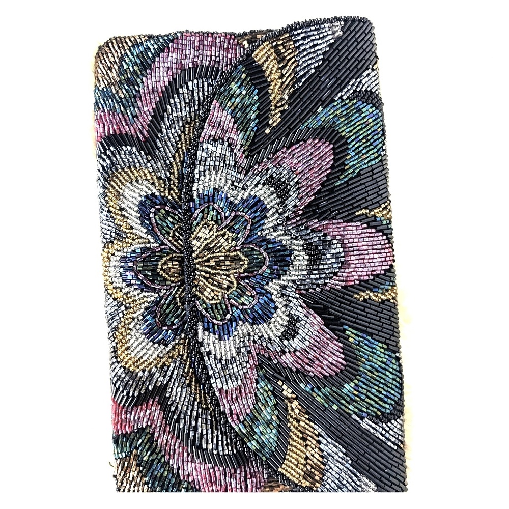 Vintage Handbeaded  Formal Clutch